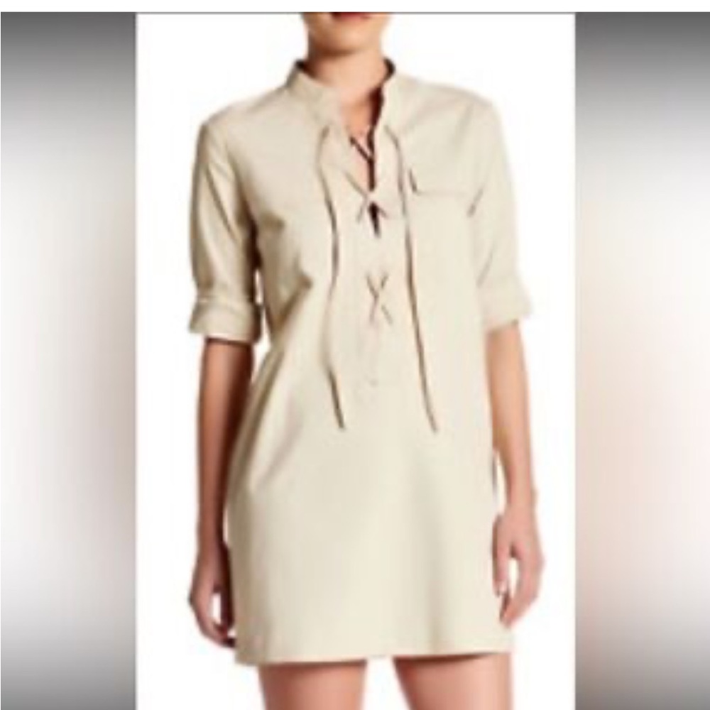 Theory Lace-Up Shirt Dress